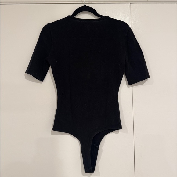 Madewell Black Short Sleeve Bodysuit Size Small - Picture 2 of 5